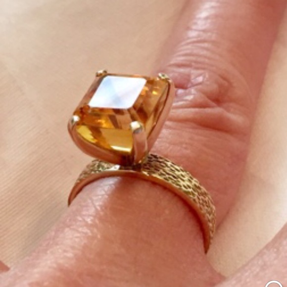 Stunning Citrine Ring 14kt - Picture 3 of 6